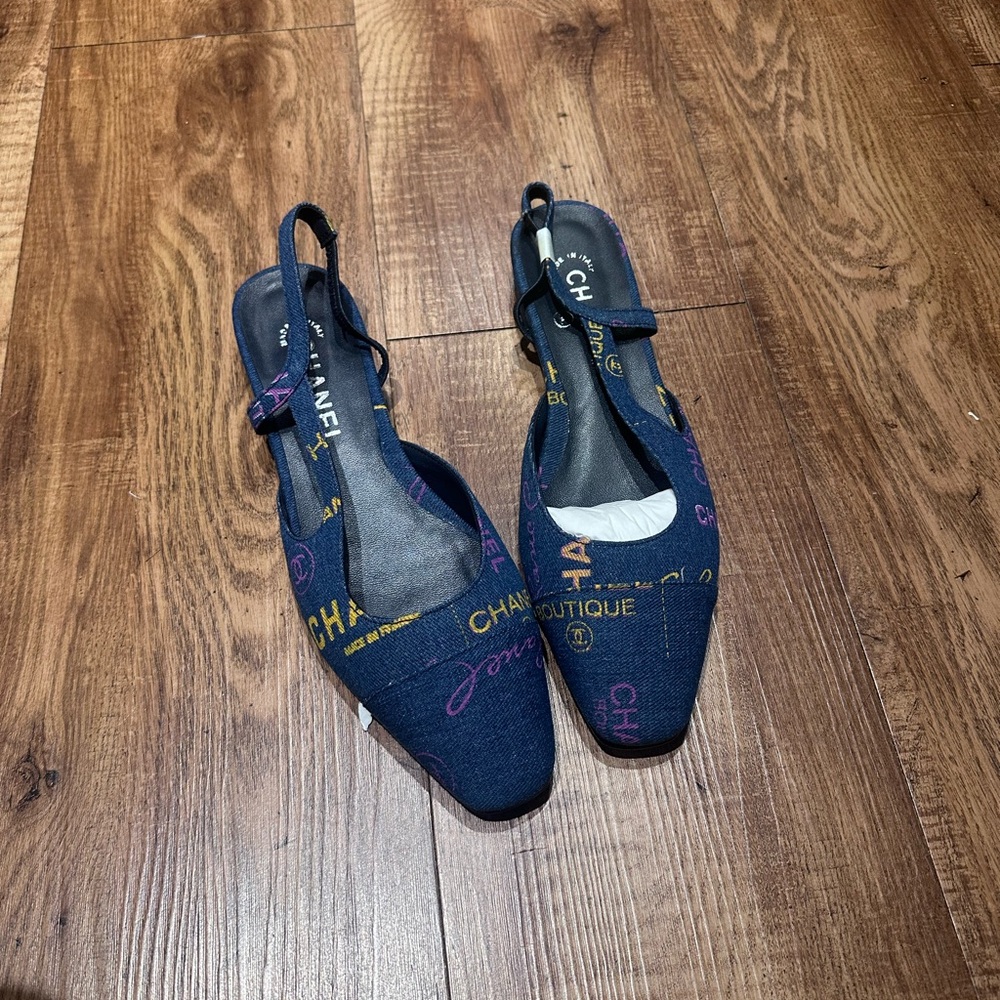 Denim Ballet flats